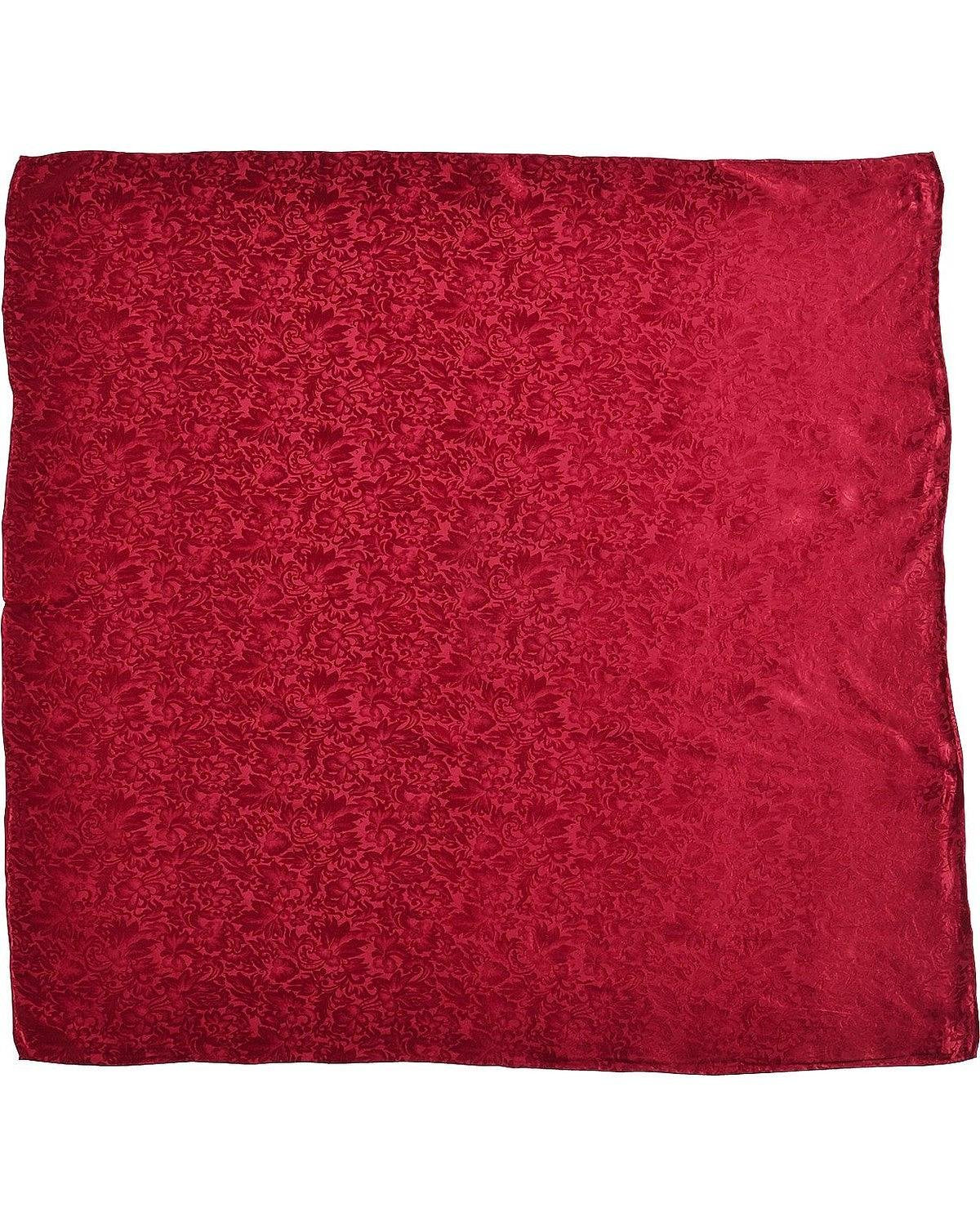M&F Western Products Womens Jacquard Silk Red Wild Rag - Image 2