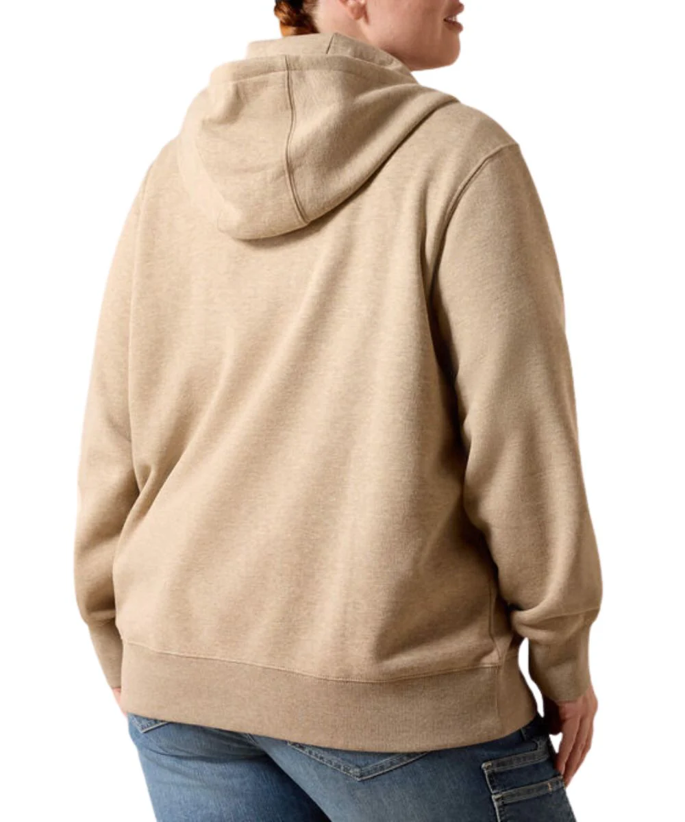 Ariat Women's Rebar 1/2 Zip Logo Hoodie - Image 2