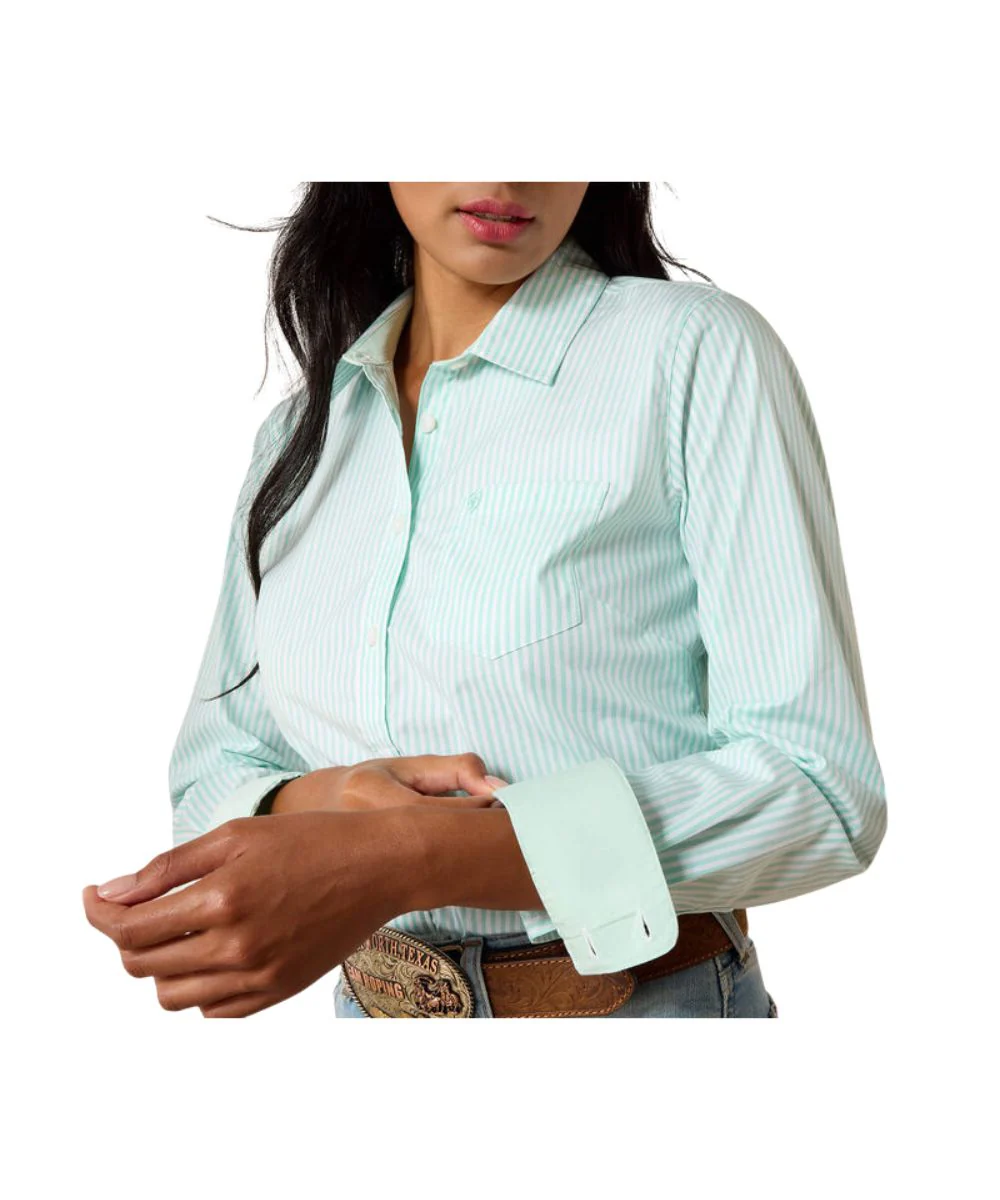 Ariat Women's Holiday Stripe Kirby Button Down Shirt - Image 3