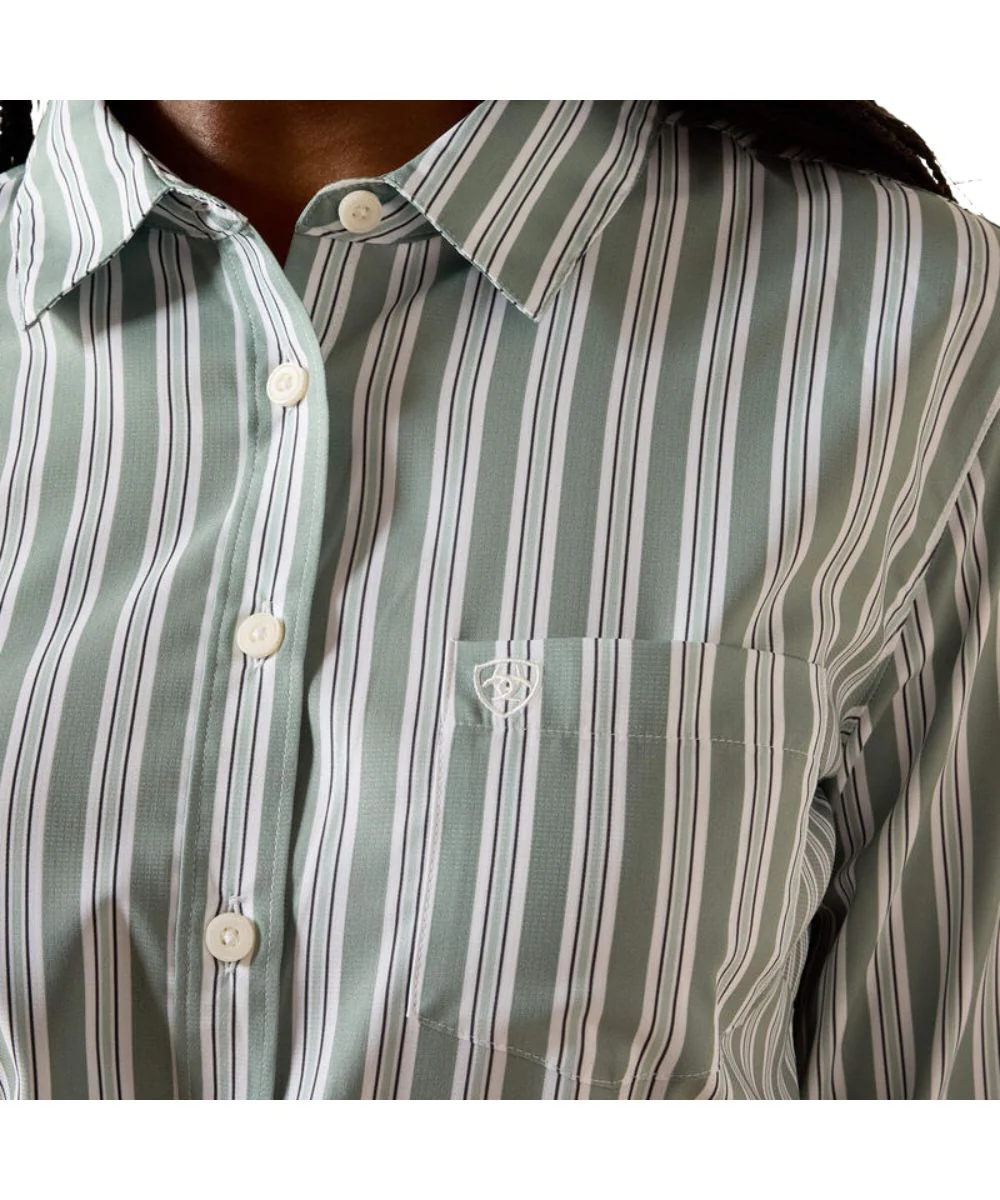 Ariat Women's Green Bay Kirby Pro Stripe Button Down Shirt - Image 3