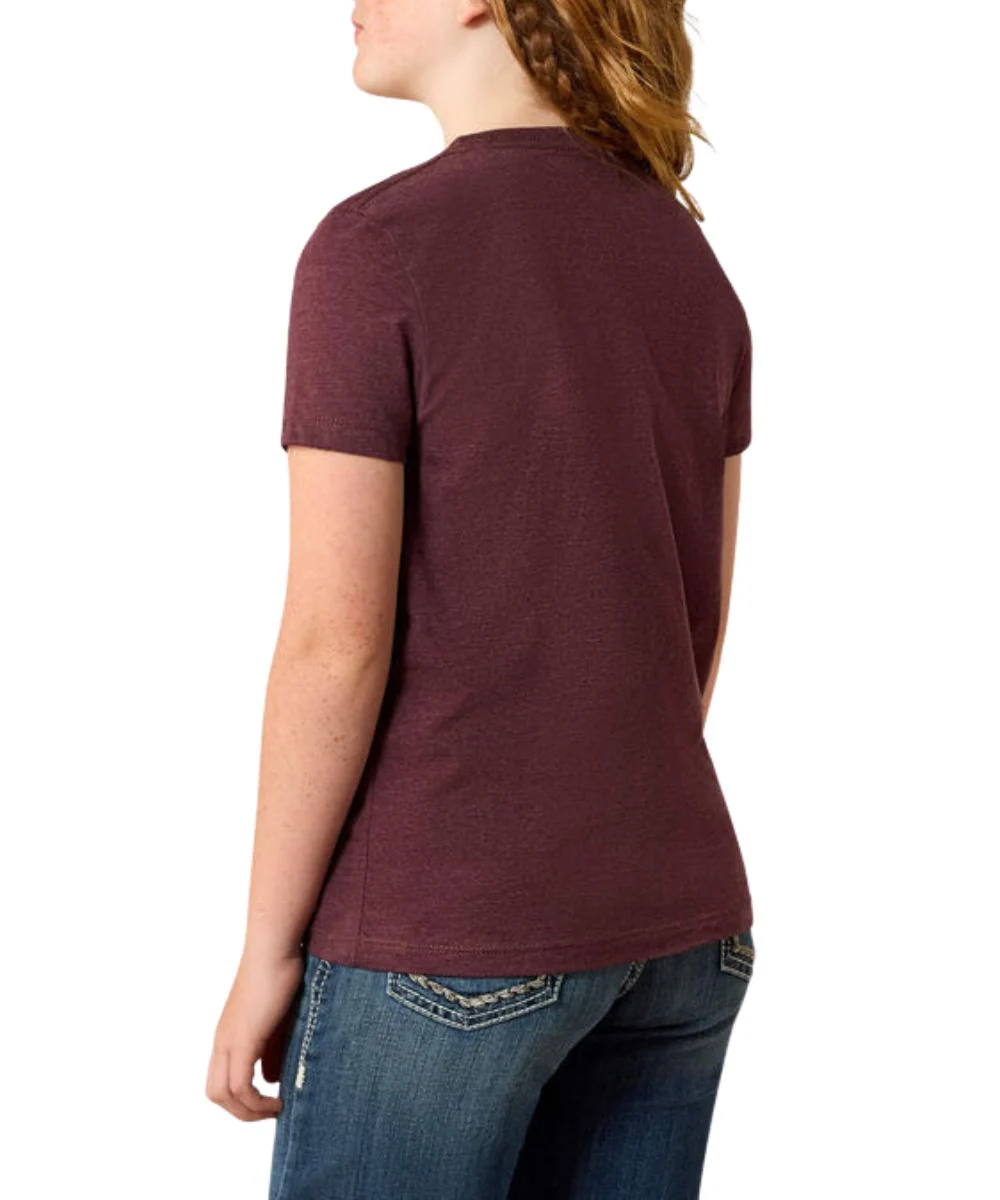 Ariat Girls' Floral Skull Tee - Image 2