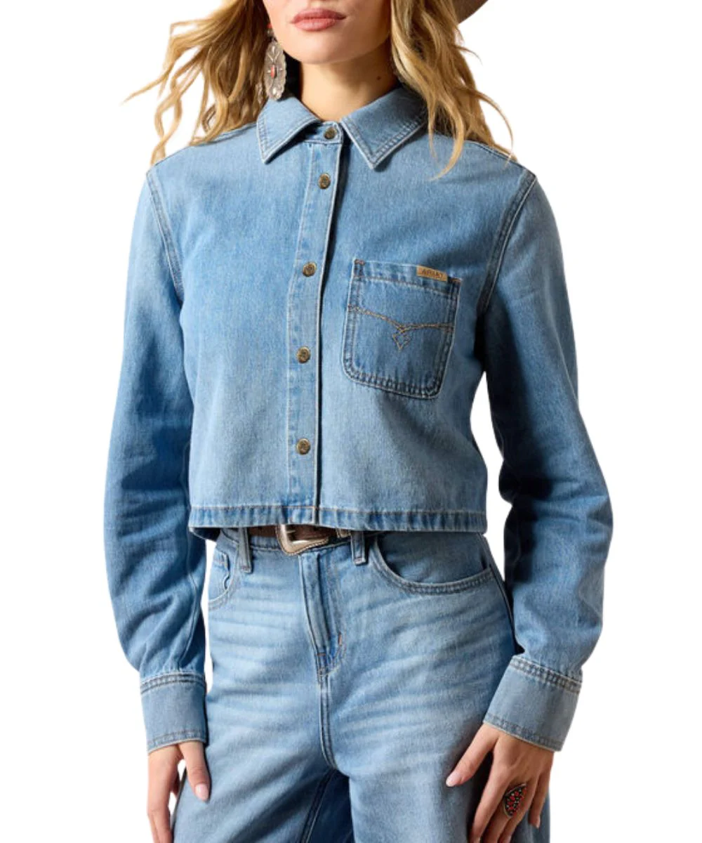 Ariat Women's Cropped Comfort Snap Shirt - Image 3