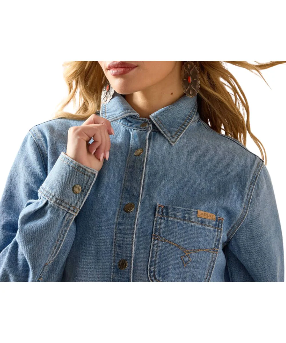 Ariat Women's Cropped Comfort Snap Shirt - Image 4