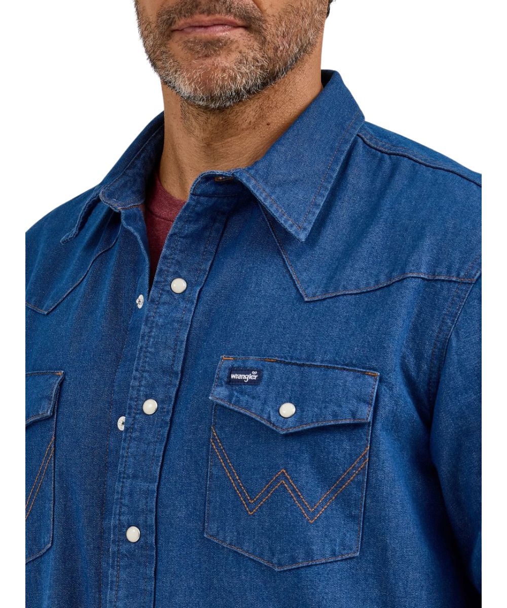 Wrangler Men's Flannel Lined Western Work Shirt - Image 3