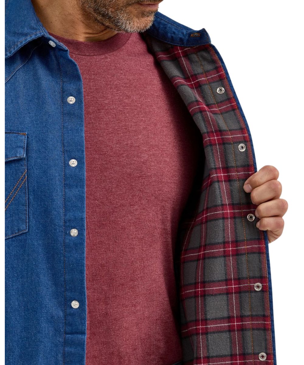 Wrangler Men's Flannel Lined Western Work Shirt - Image 4