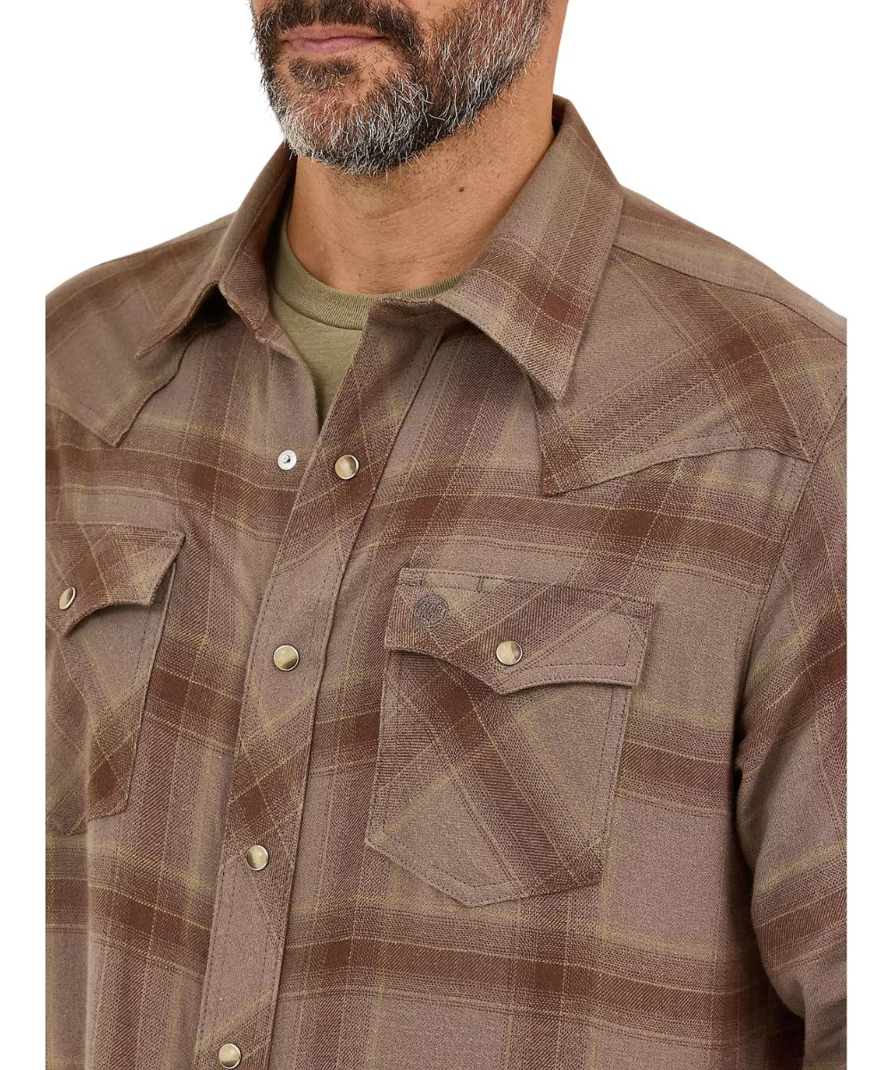 Wrangler Men's Retro Flannel Western Snap Shirt - Image 3