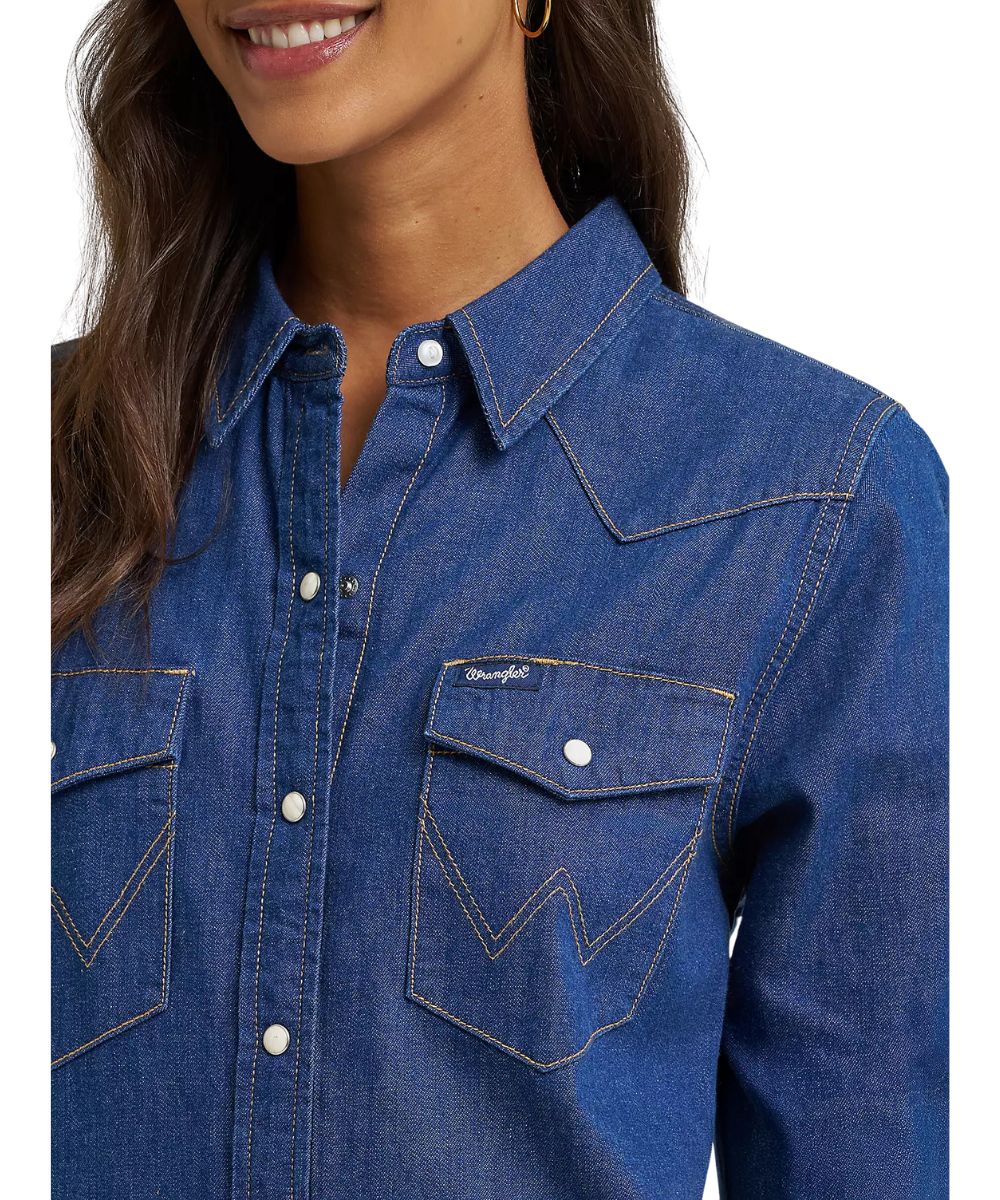 Wrangler Women's Denim Shirt Dress - Image 3