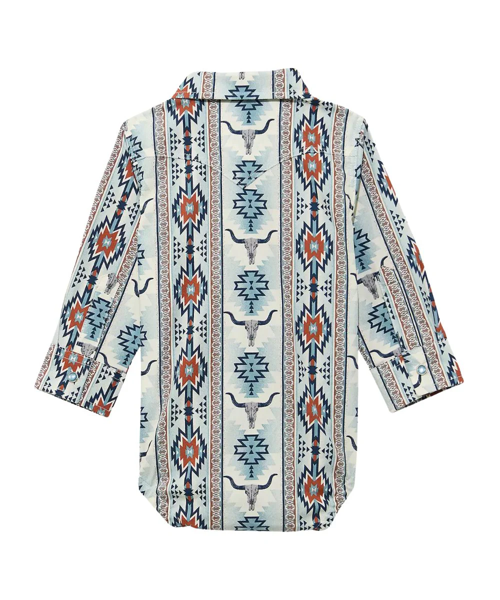 Wrangler Infant Boys' Checotah Snap Onesie - Image 3