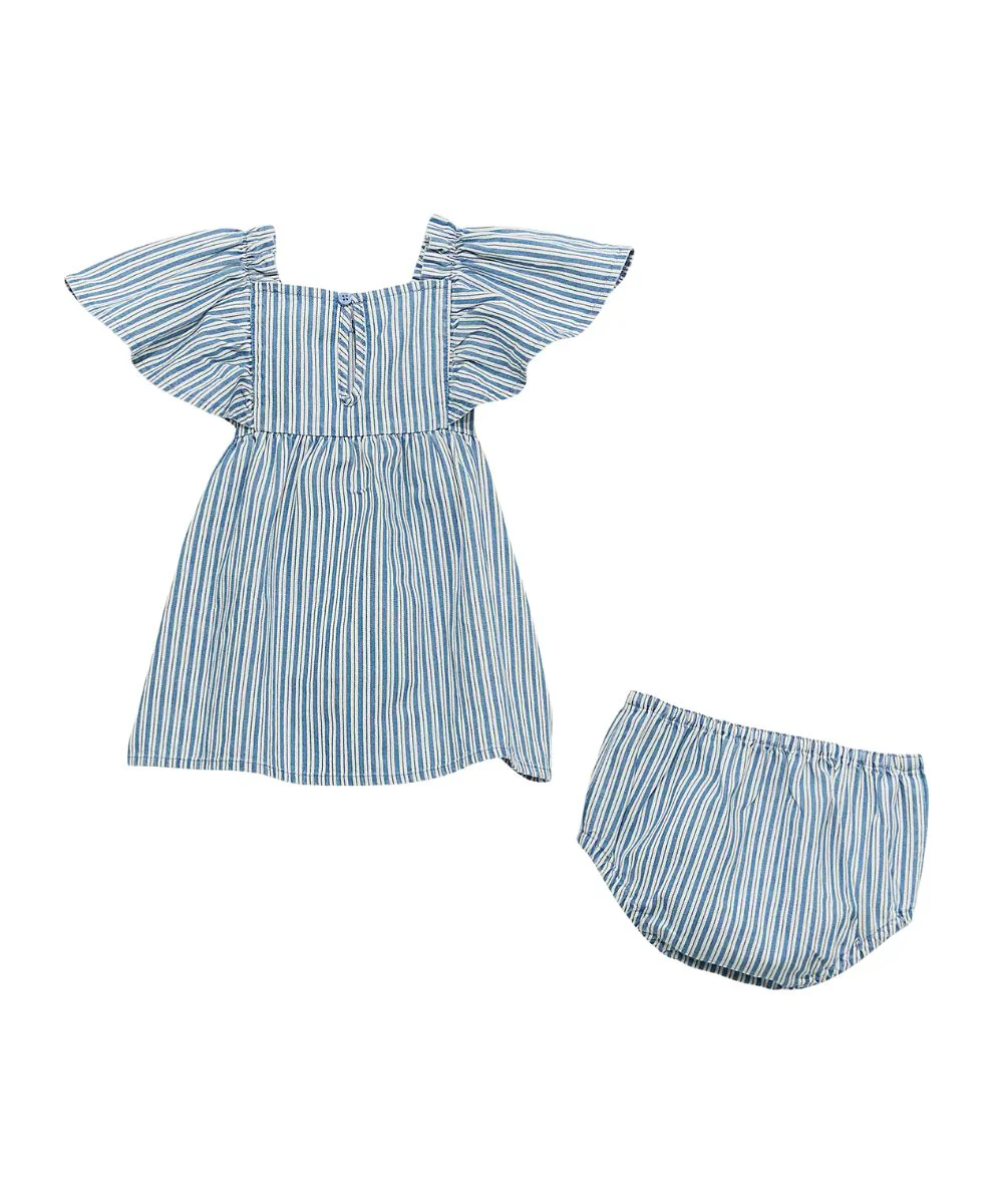 Wrangler Little Girls' Mini Stripe Dress Set - Image 3