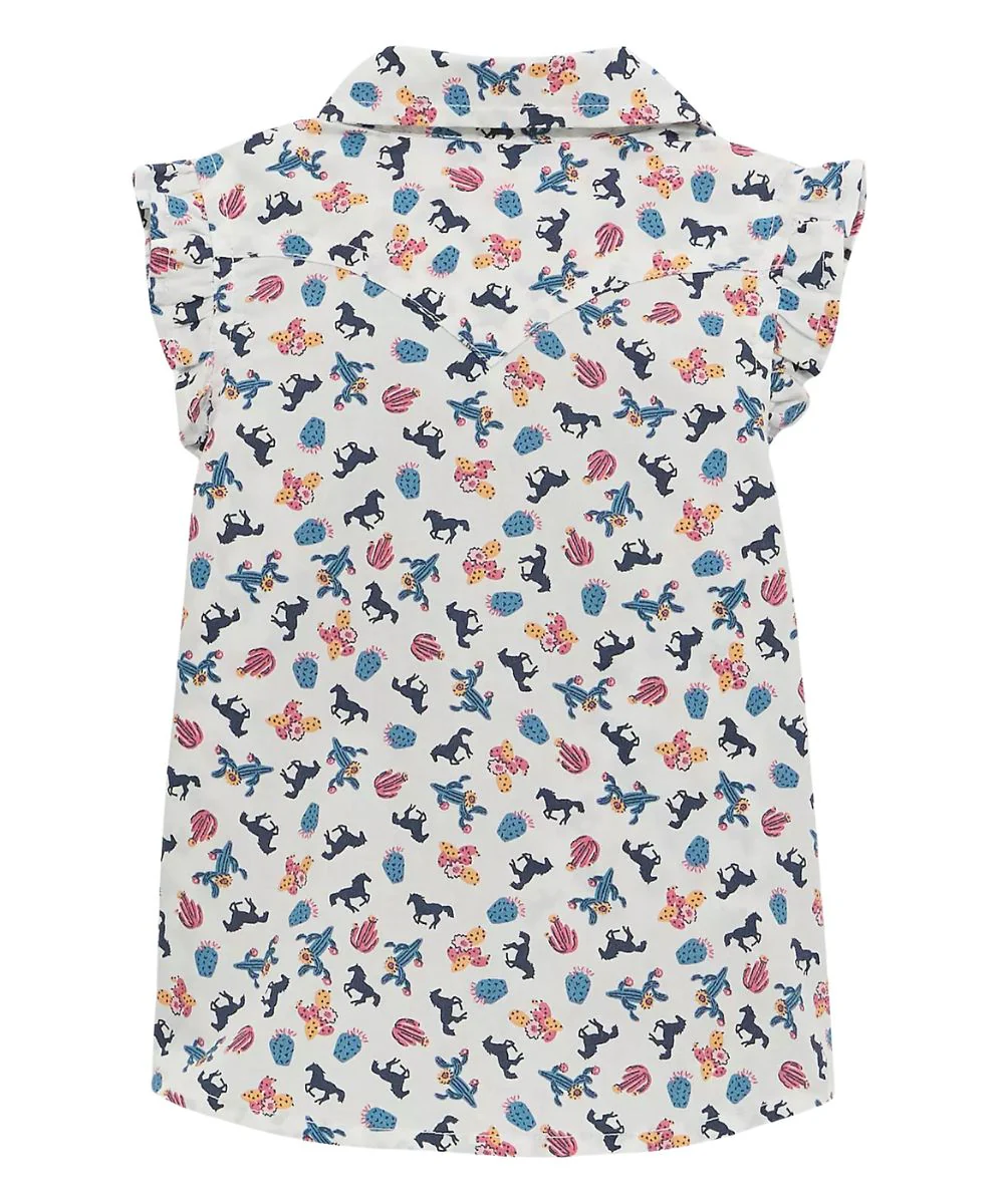 Wrangler Little Girls' Western Snap Shirt - Image 3