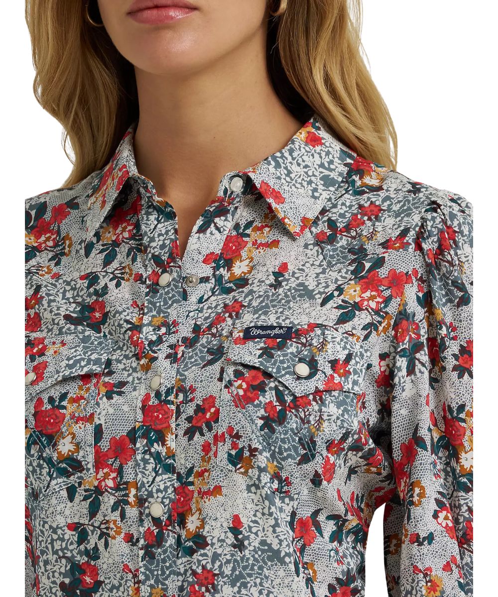 Wrangler Women's Western Snap Blouse - Image 3