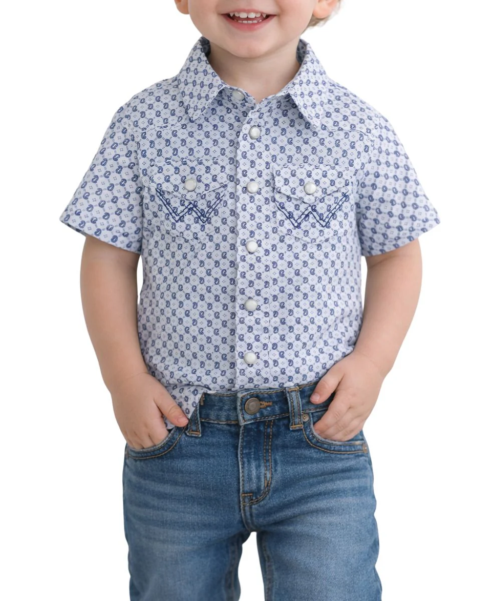 Wrangler Little Boys' Western Snap Shirt