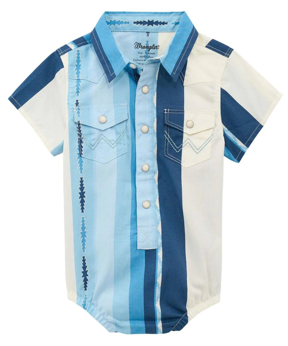 Wrangler Baby Boys' Western Snap Onesie - Image 2