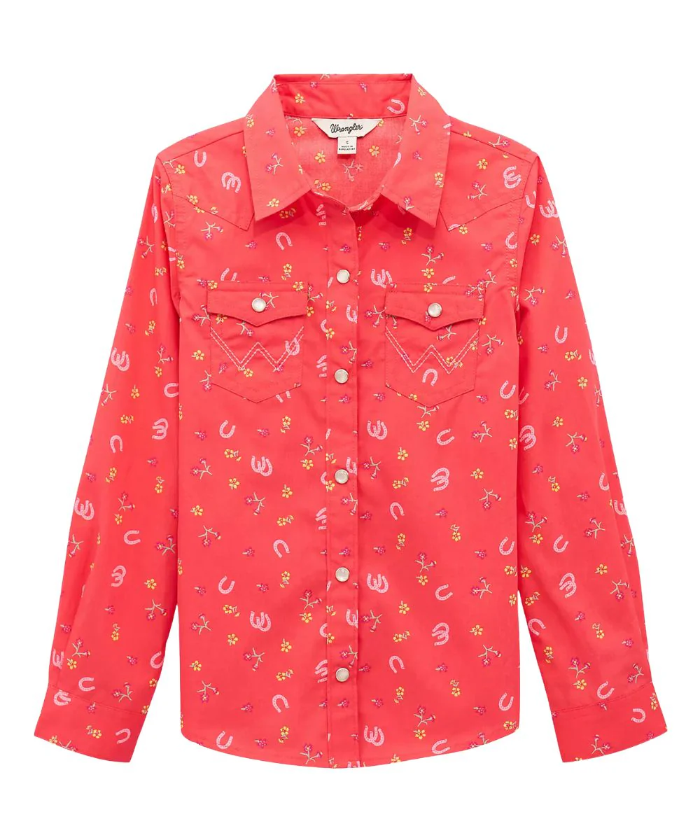 Wrangler Girls' Western Snap Shirt - Image 2