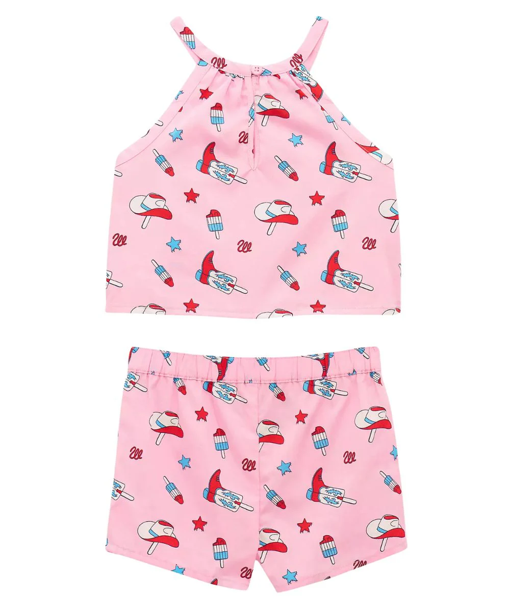 Wrangler Little Girls' Western Tank & Shorts Set - Image 3