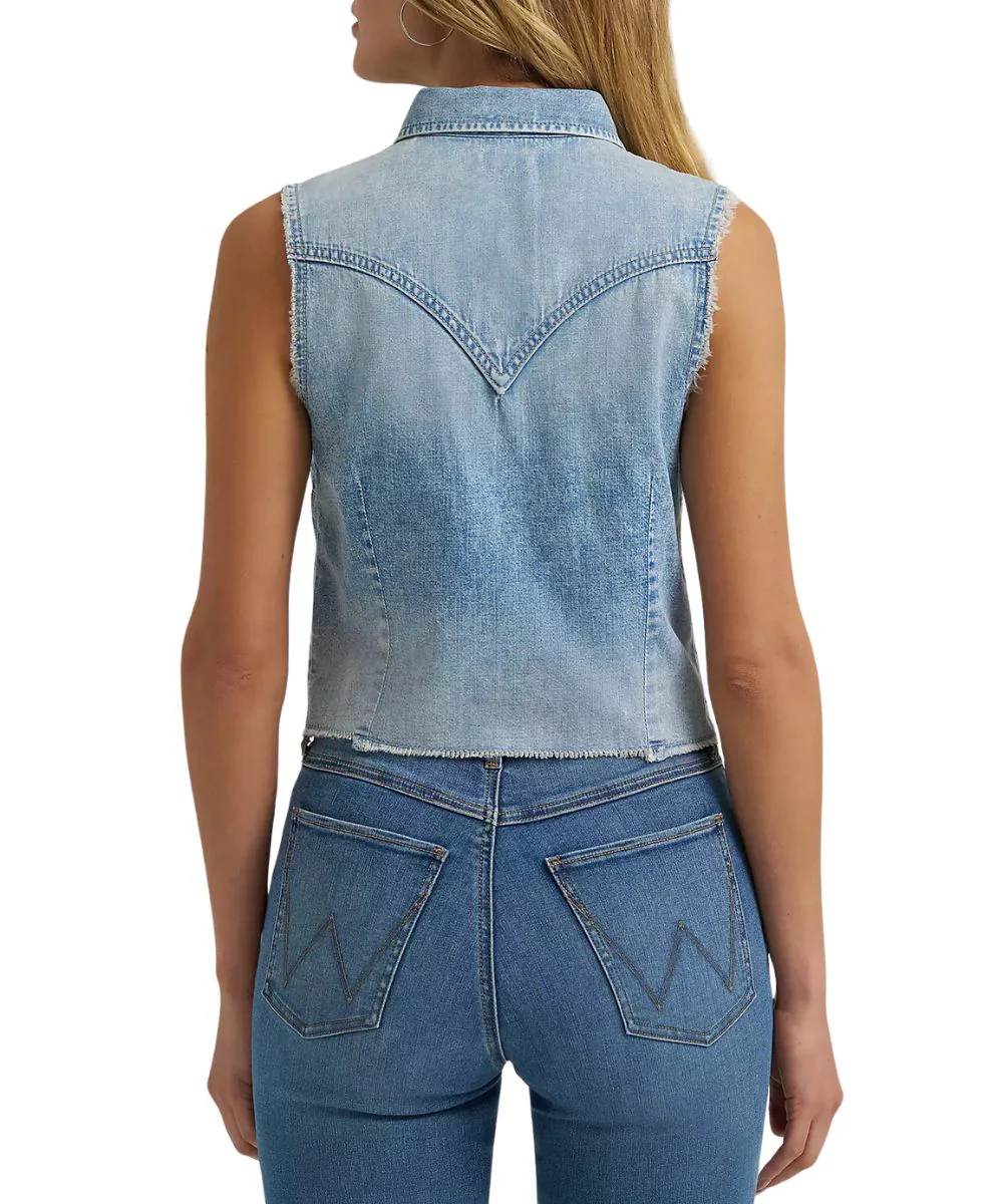Wrangler Women's Retro Denim Snap Shirt - Image 2