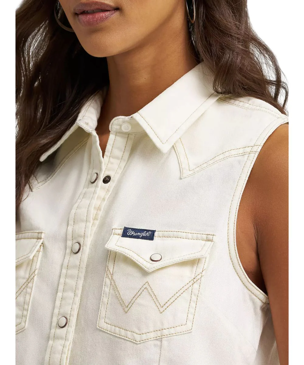Wrangler Women's Denim Snap Shirt - Image 3