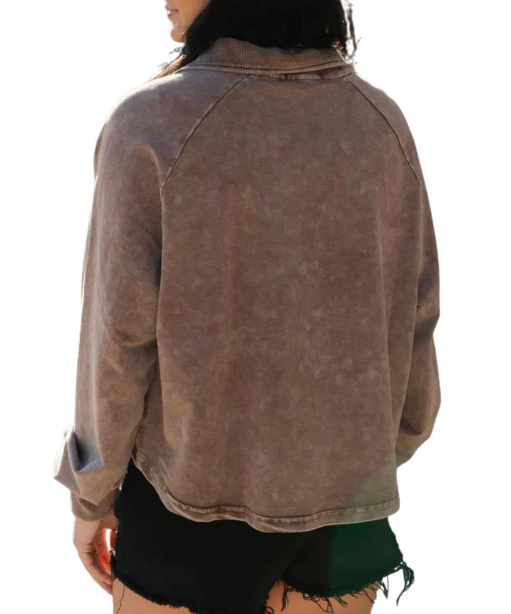 2 Fly Co Women's Rowel 'Em Up 1/4 Button Pullover - Image 2