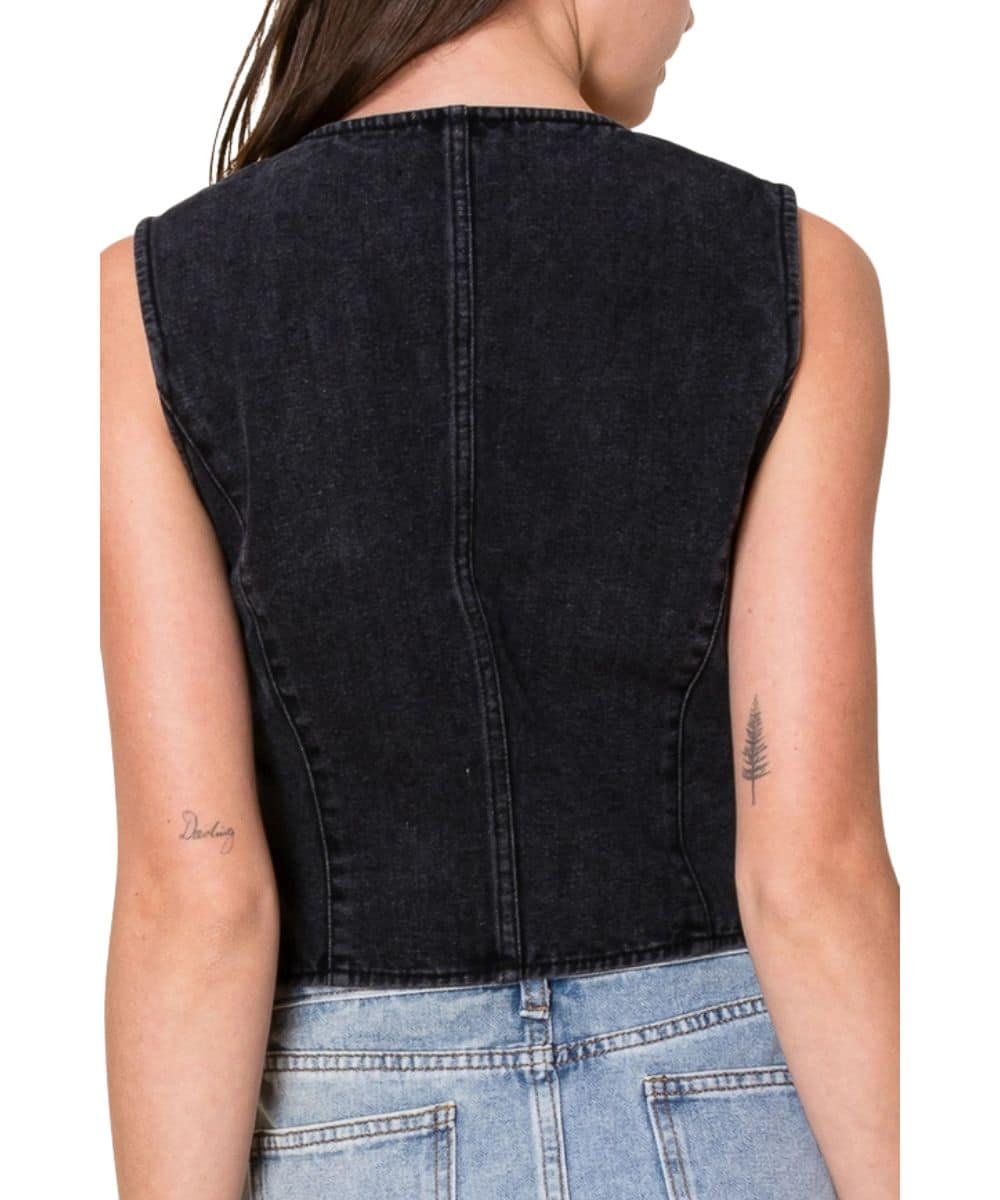 26 International Women's Denim Vest - Image 2