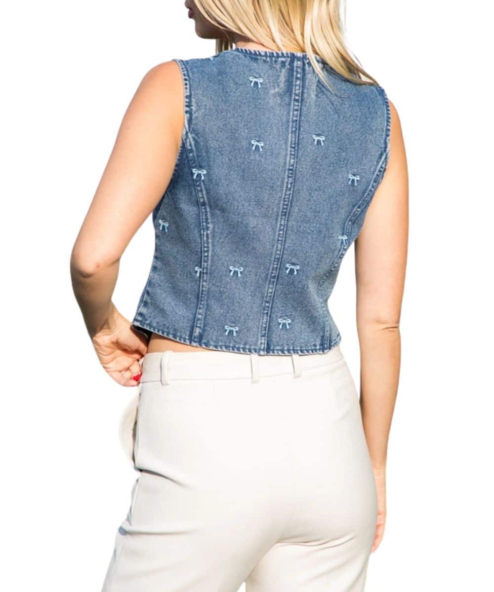 26 International Women's Denim Vest - Image 2
