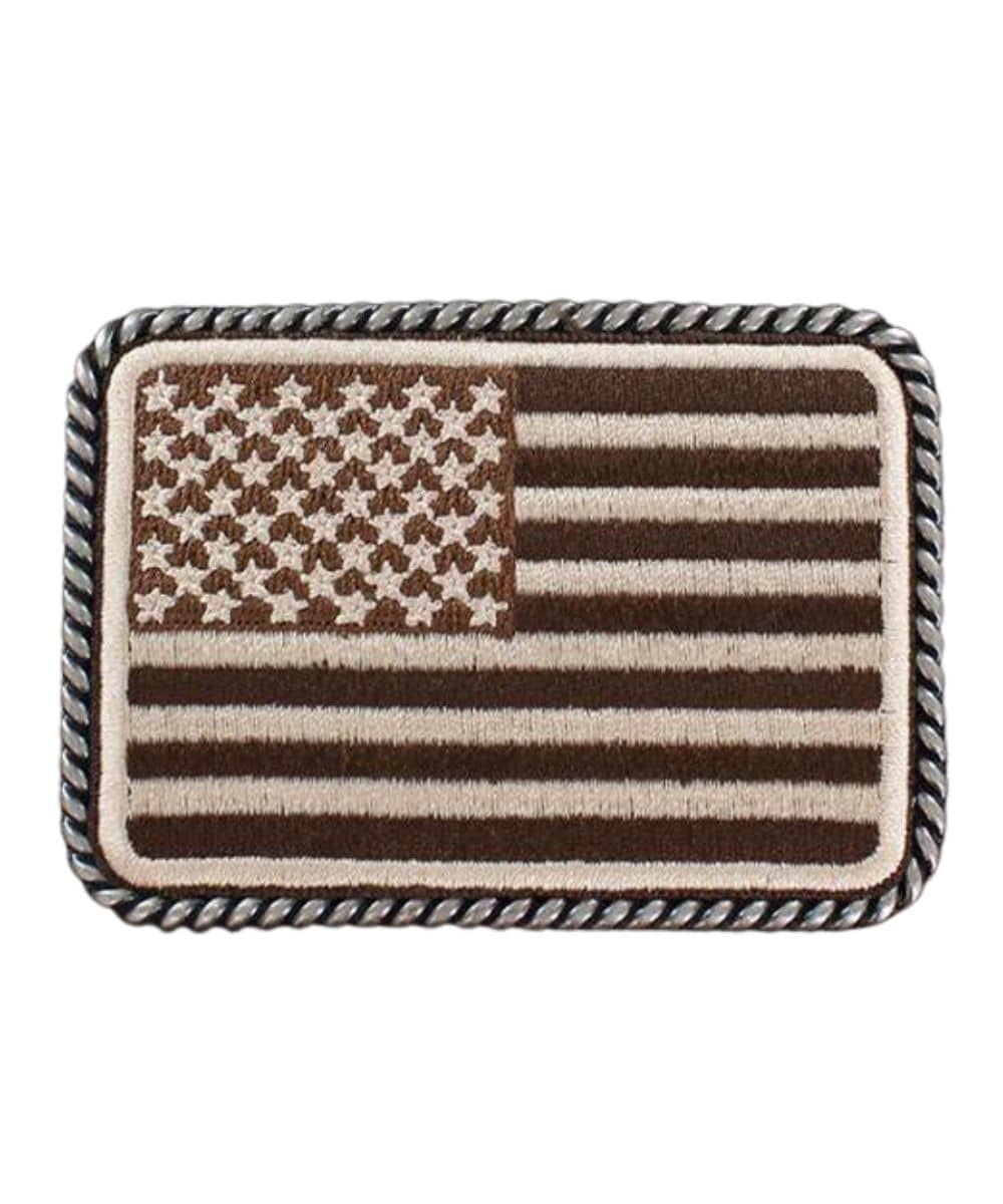 M&F Western Men's Ariat Flag Patch Buckle