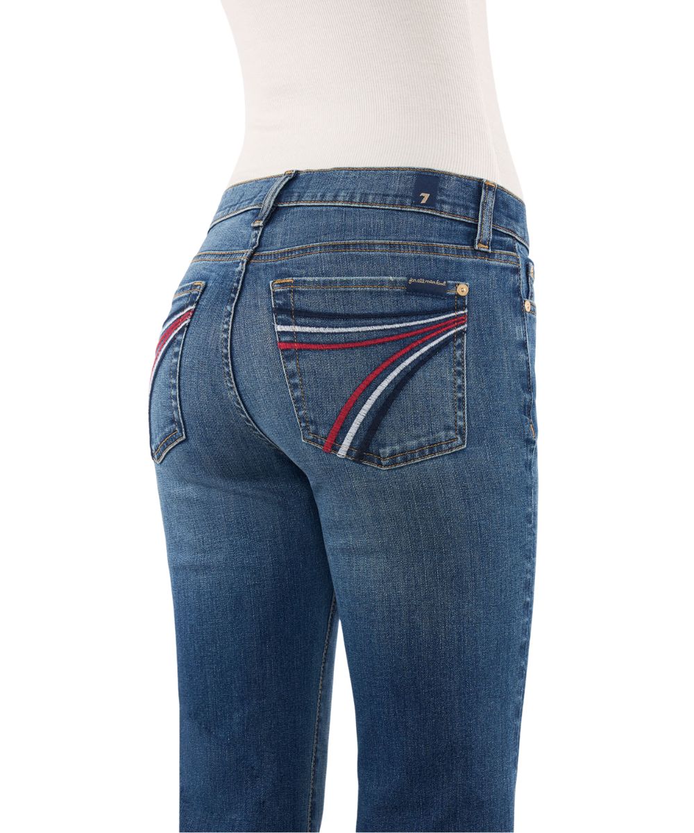7 For All Mankind Women's Dojo Flare Jean - Image 4
