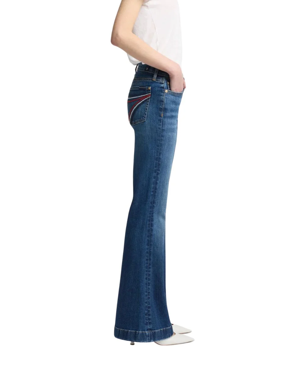 7 For All Mankind Women's Dojo Flare Jean - Image 3