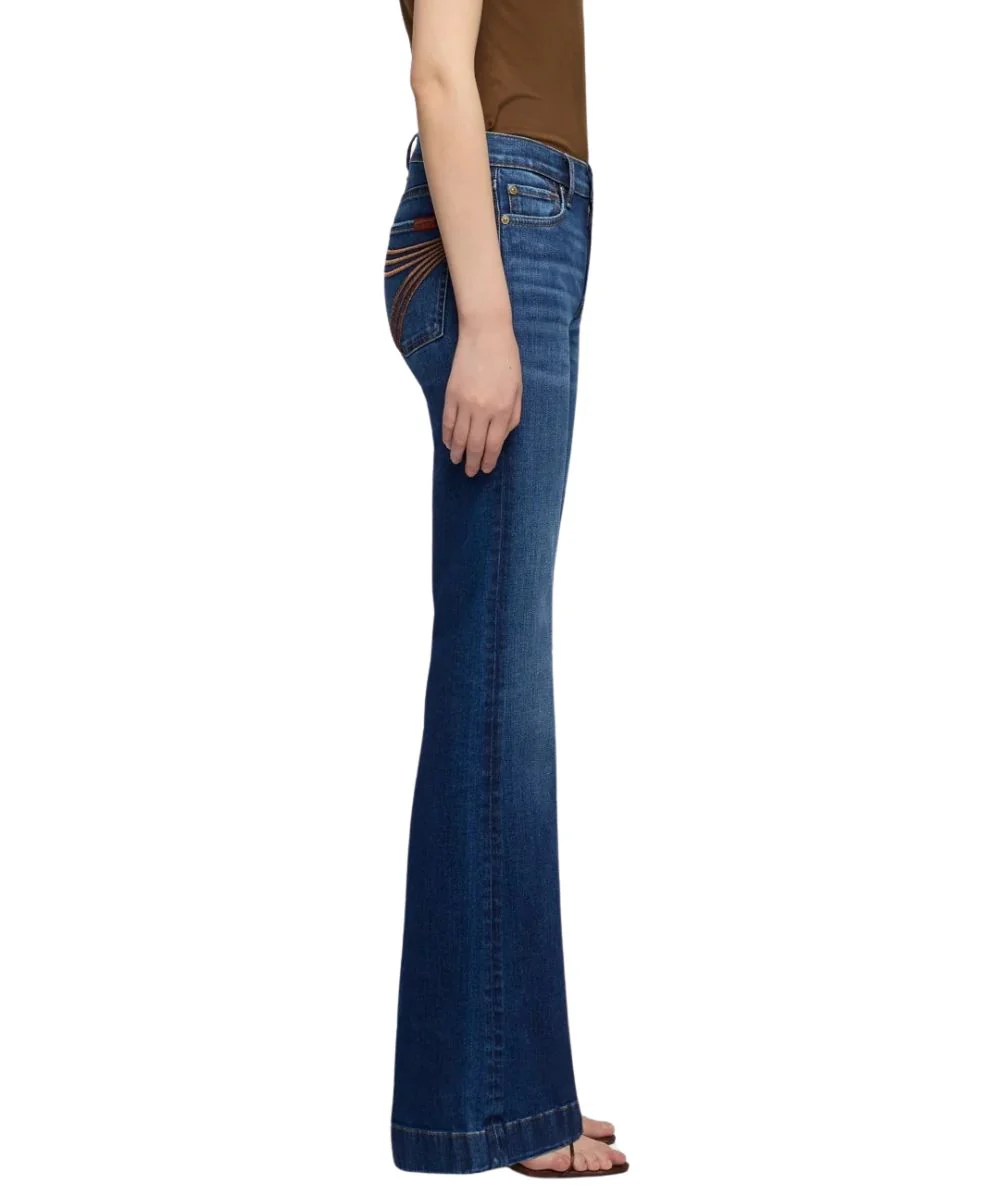 7 For All Mankind Women's Dojo Flare Trouser Jean - Image 3