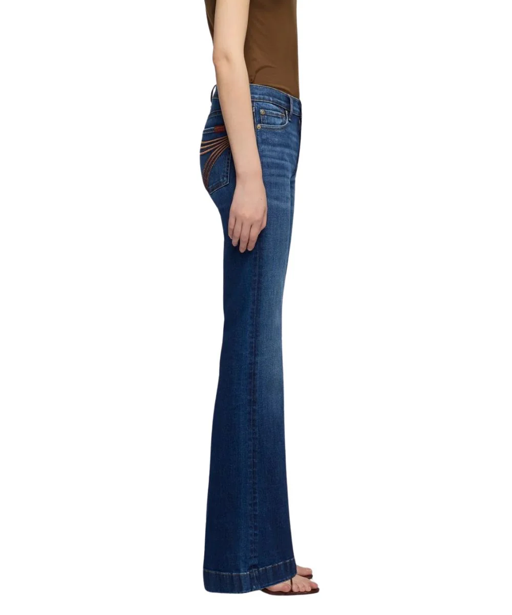 7 For All Mankind Women's Dojo Flare Trouser Jean - Image 3
