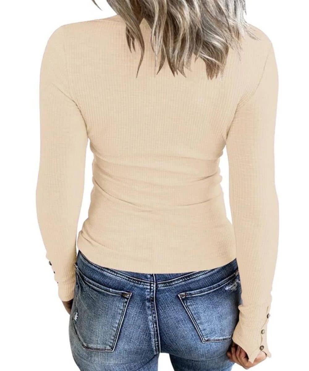 Anna Kaci Women's Fitted Henley Top - Image 2