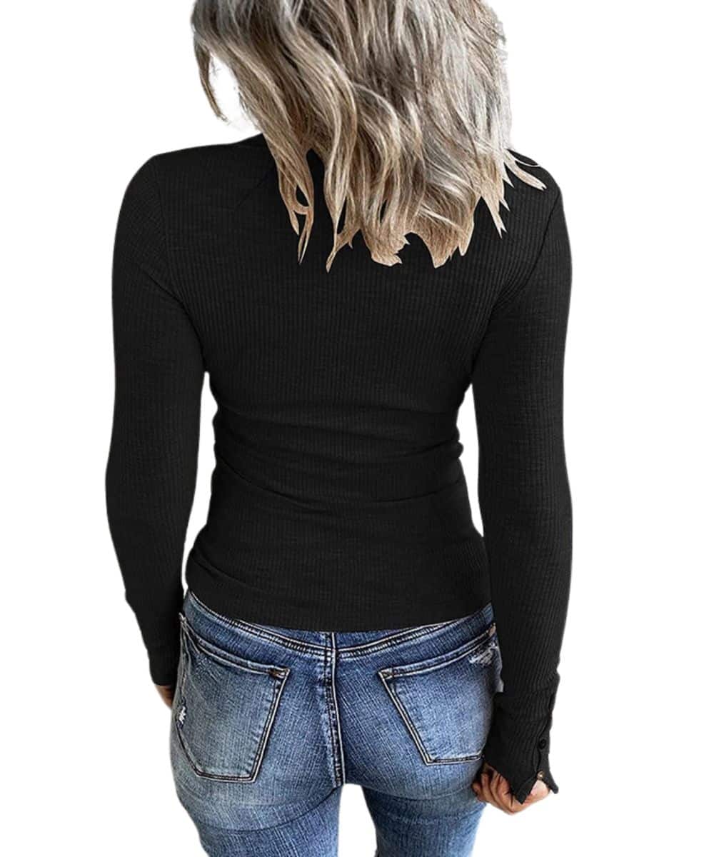 Anna Kaci Women's Fitted Henley Top - Image 2