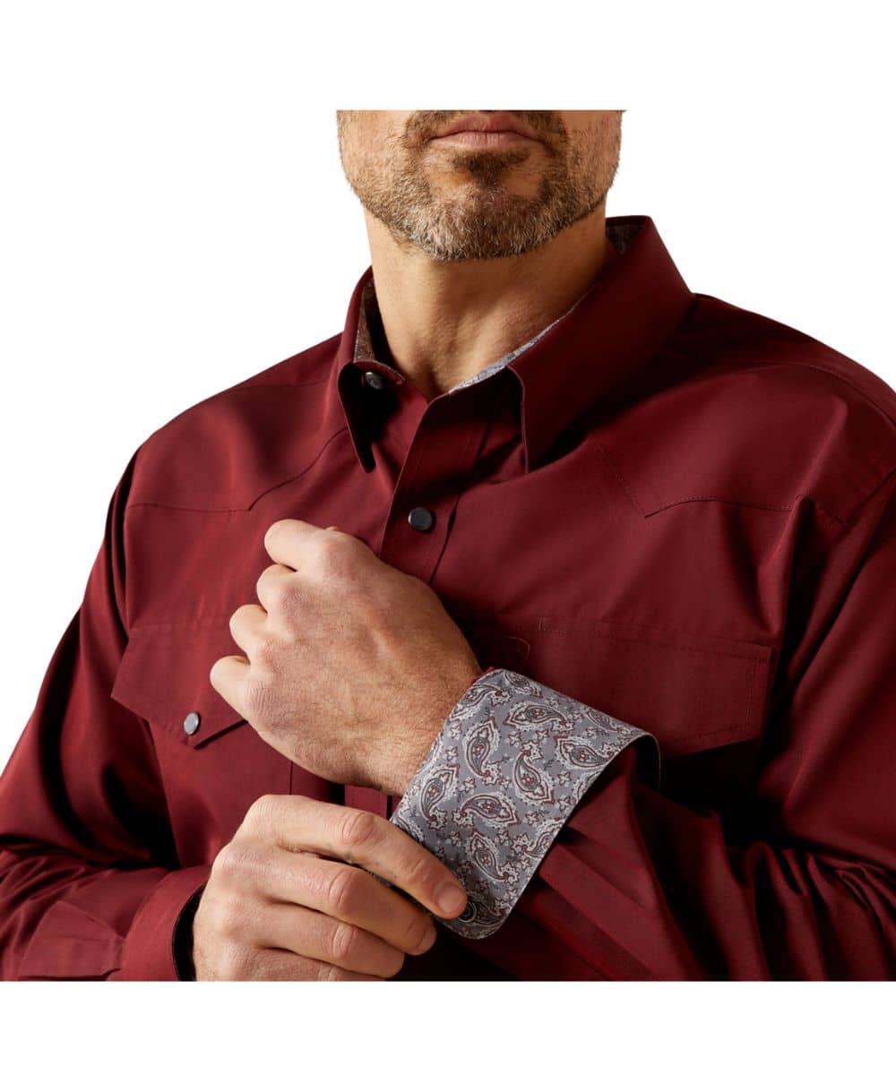 Ariat Men's Oxford Fitted Snap Shirt - Image 3