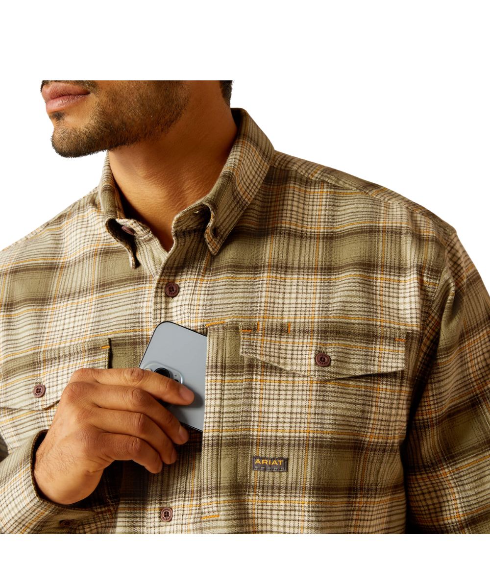 Ariat Men's Rebar Flannel Work Shirt - Image 3