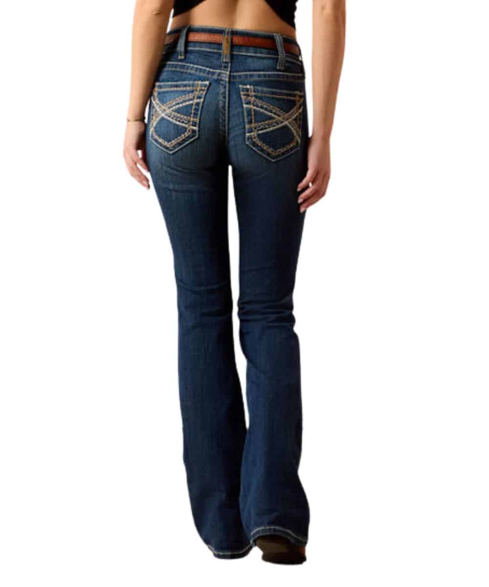 Ariat Women's R.E.A.L. Mid Rise Stretch Entwined Festival Boot Cut Jean - Image 2
