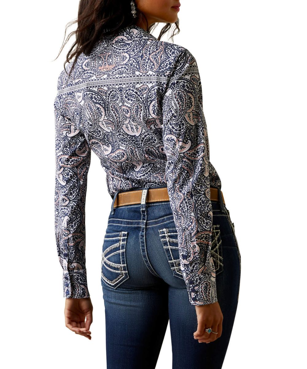 Ariat Women's Watercolor Paisley Kirby Button Down Shirt - Image 2
