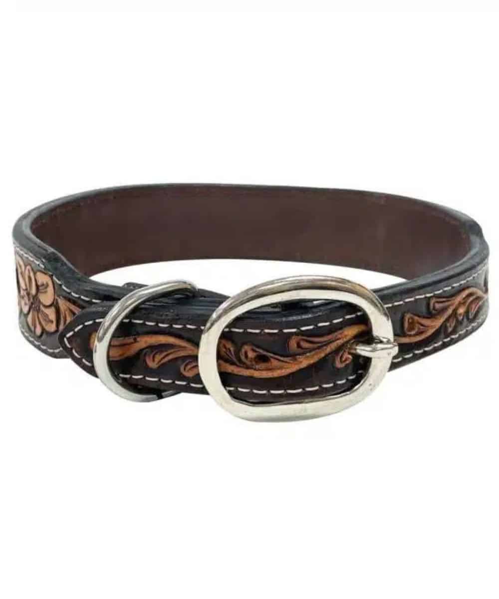 Bar H Equine Floral Beaded Dog Collar - Image 2