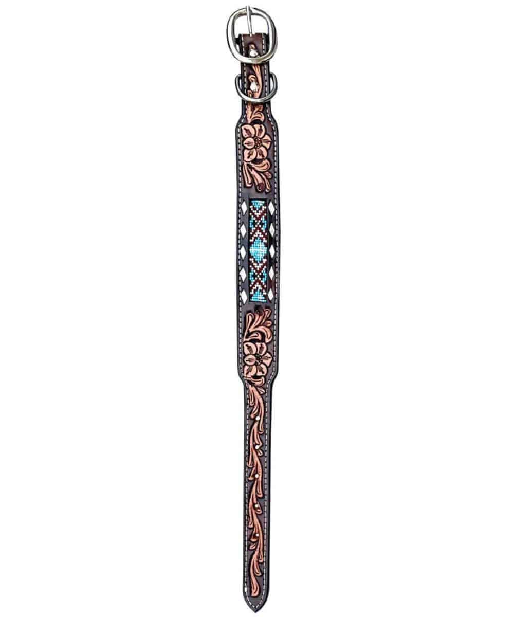 Bar H Equine Floral Beaded Dog Collar - Image 3