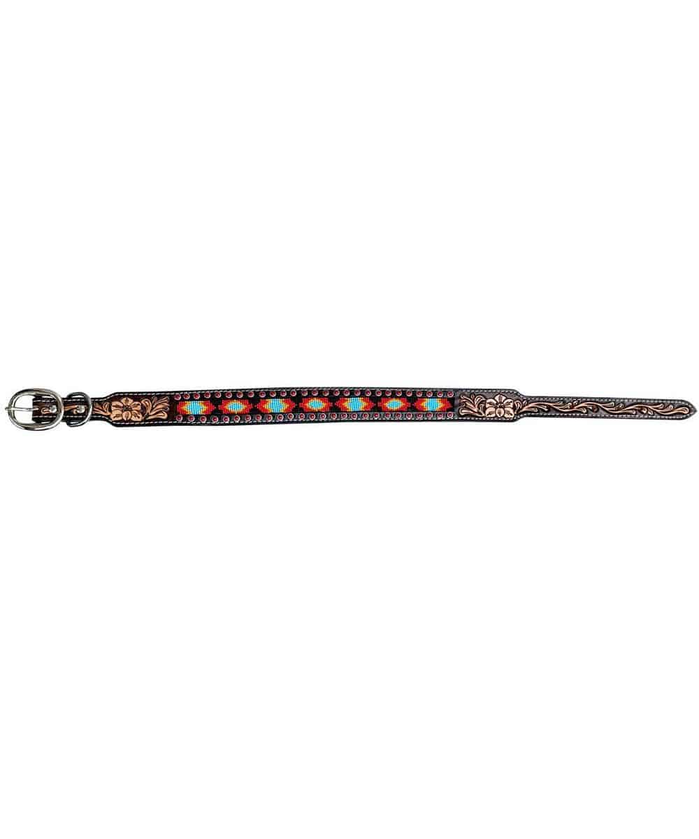 Bar H Equine Floral Beaded Dog Collar - Image 3