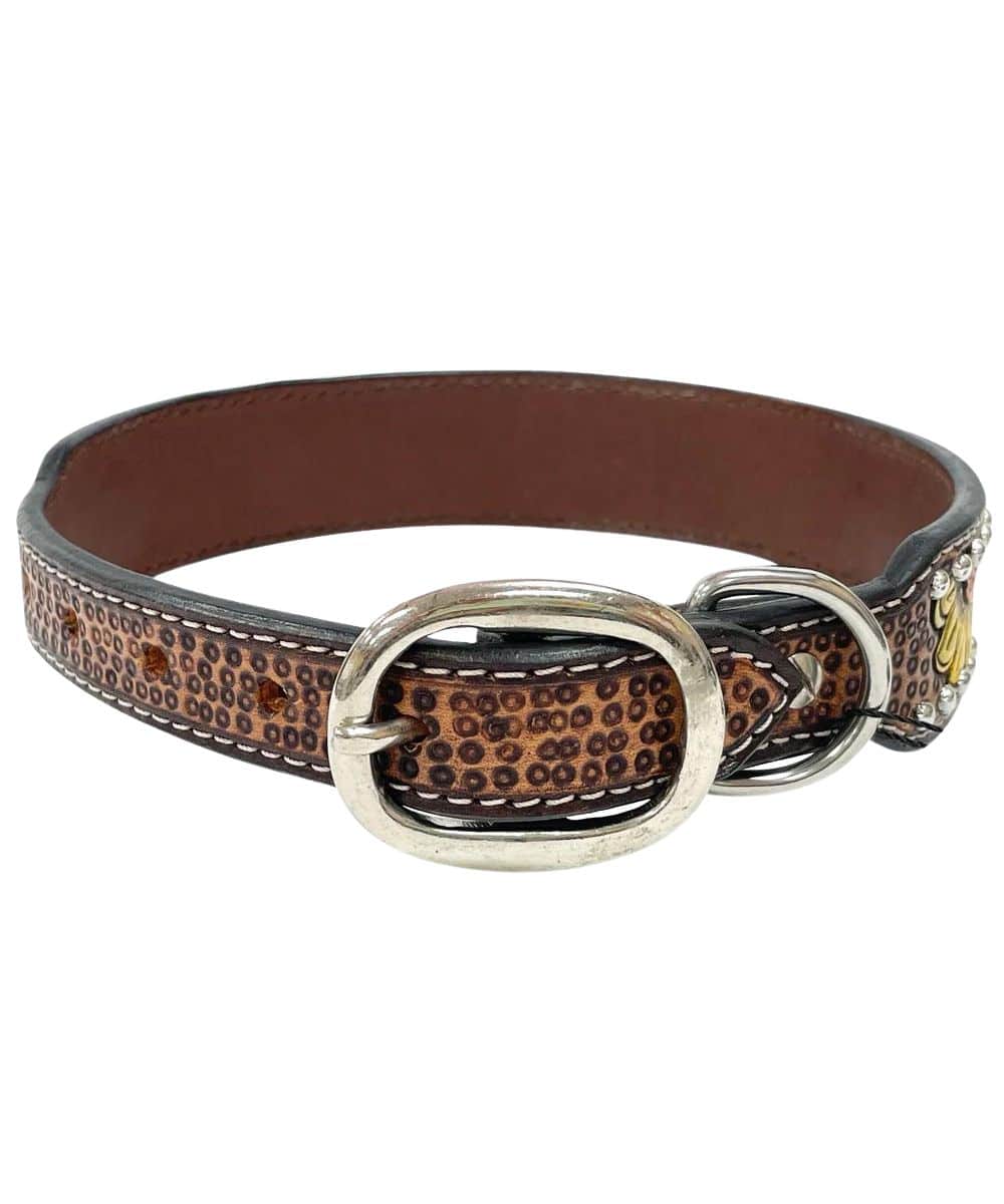 Bar H Equine Holly Sunflower Painted Dog Collar - Image 2