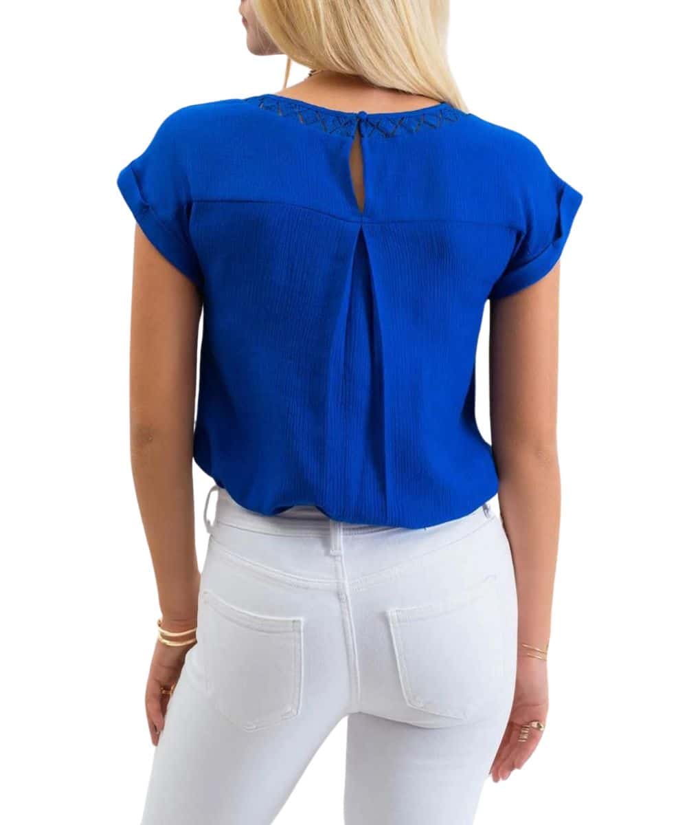 Blu Pepper Women's Eyelet Blouse - Image 2