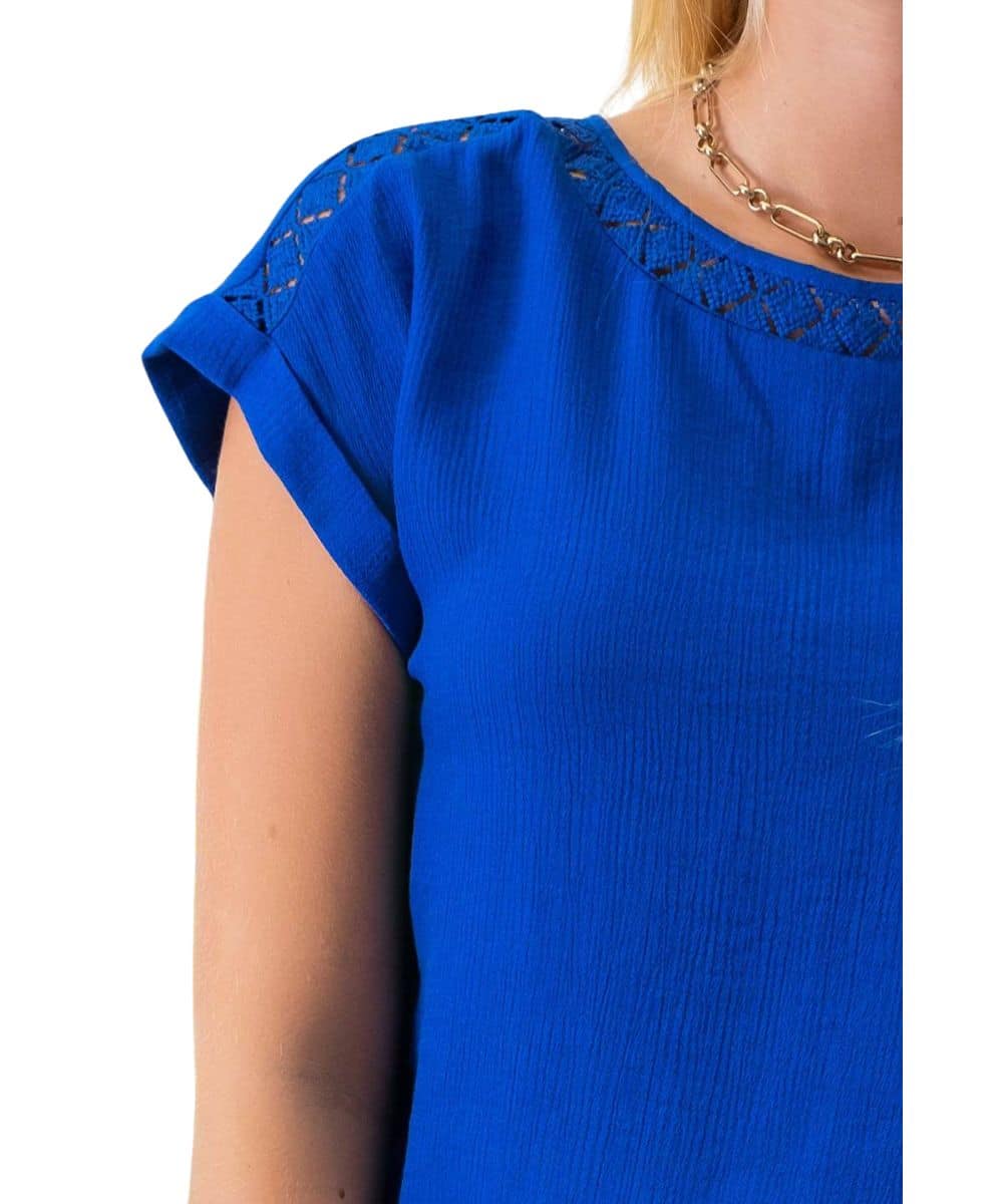 Blu Pepper Women's Eyelet Blouse - Image 3