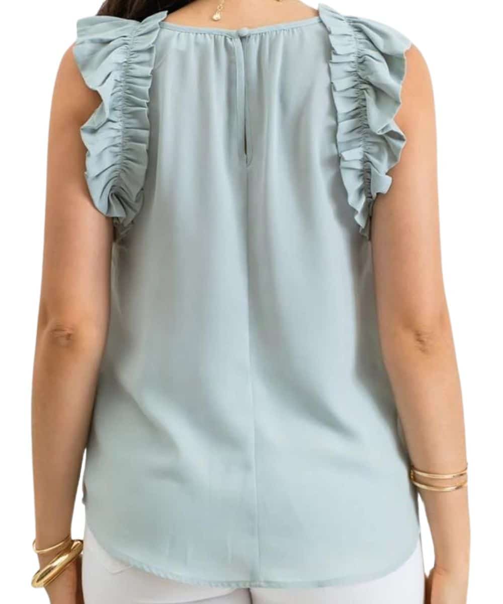 Blu Pepper Women's Ruffle Tank Top - Image 13