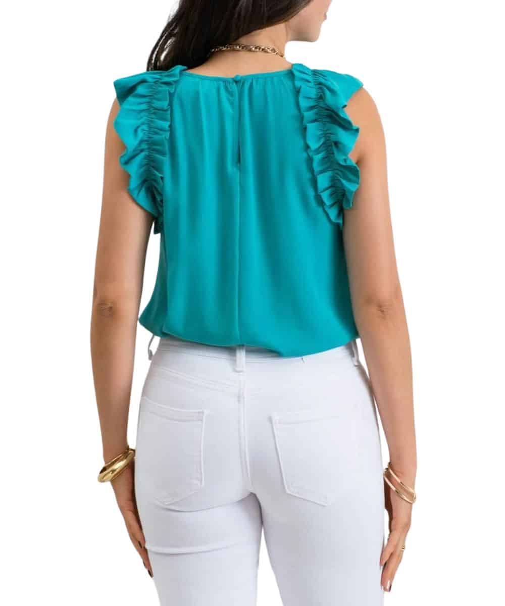 Blu Pepper Women's Ruffle Tank Top - Image 5