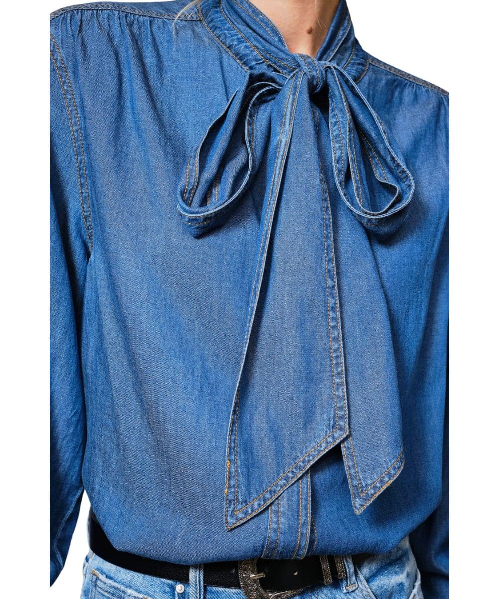 Blue B Women's Chambray Blouse - Image 3