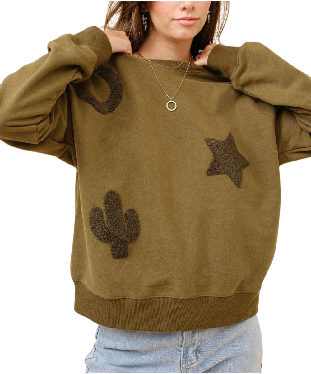 Blue B Women's Patchwork Sweatshirt