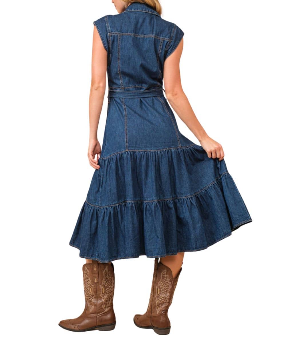 Blue B Women's Tiered Denim Dress - Image 4
