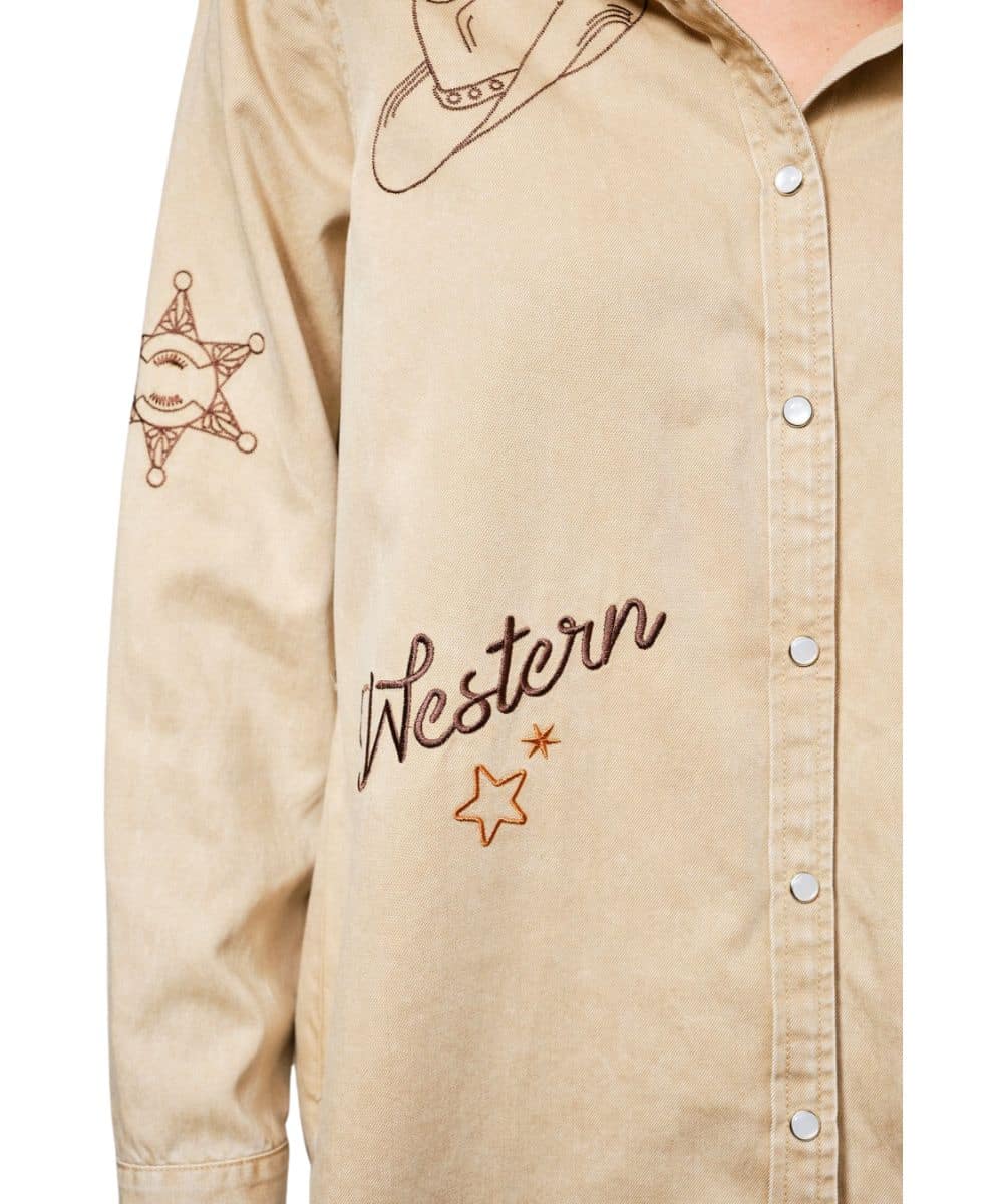 Blue B Women's Western Snap Shirt - Image 3