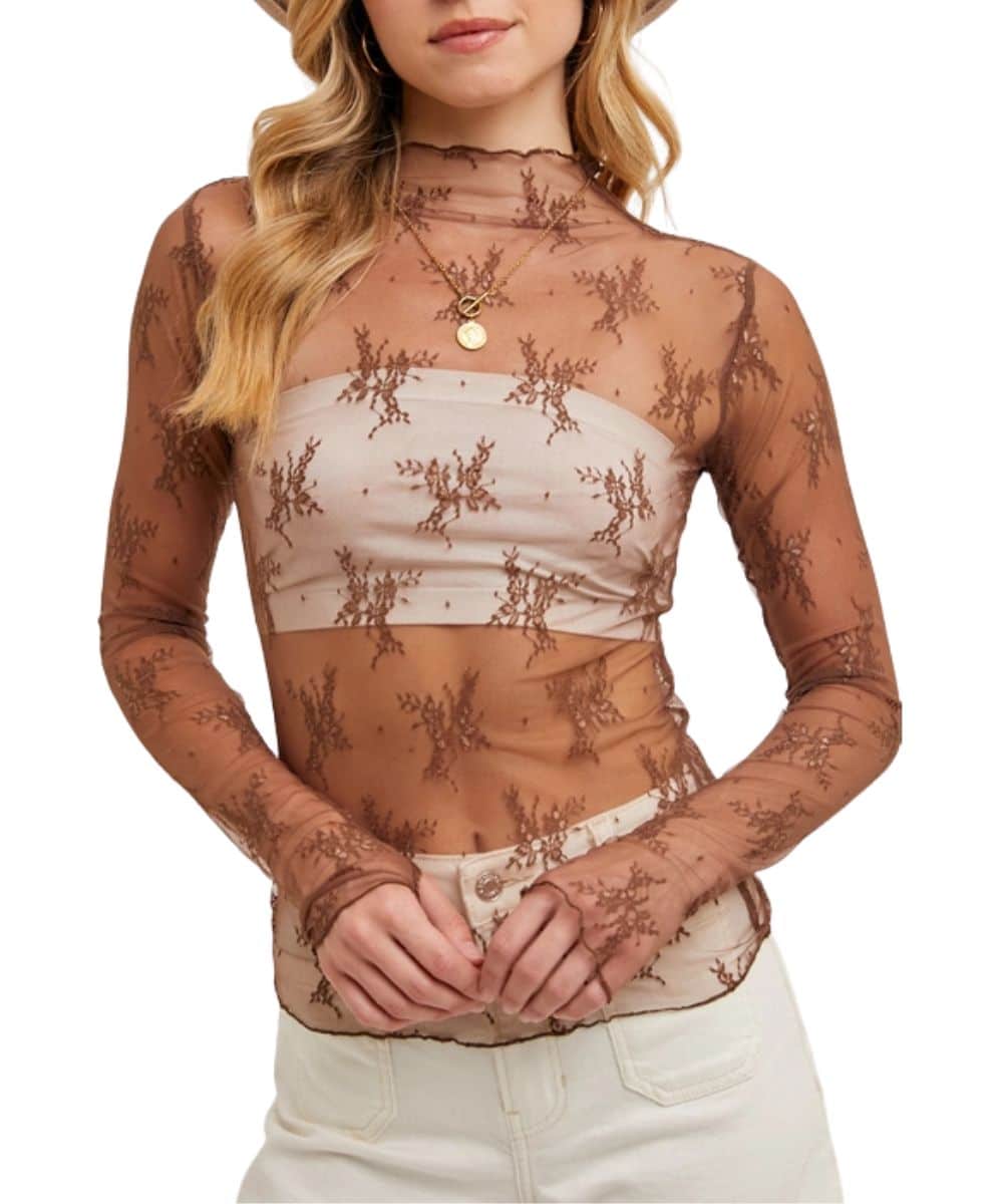 Bluivy Women's Lace Mesh Top - Image 3