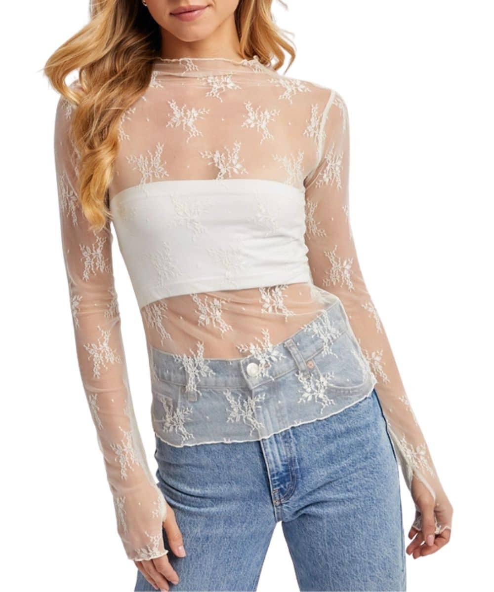 Bluivy Women's Lace Mesh Top - Image 7