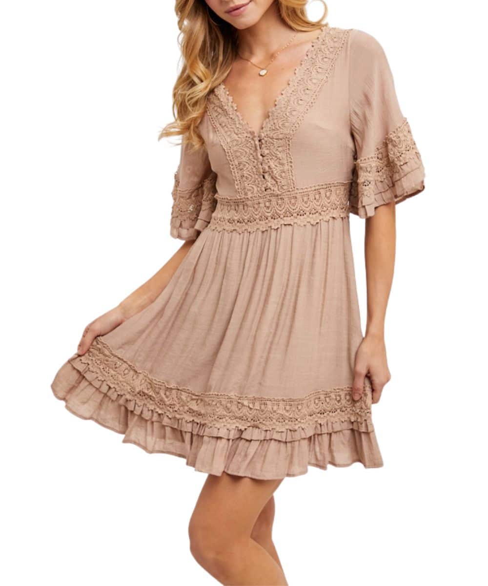 Bluivy Women's Lace Mini Dress - Image 3
